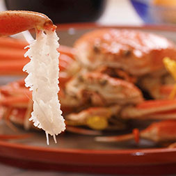写真：蟹刺し＋甲羅焼き＋天ぷら